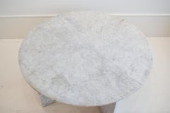 Small Contemporary Carrara Marble Coffee Table
