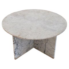 Piccolo tavolino da caffè contemporaneo in marmo di Carrara