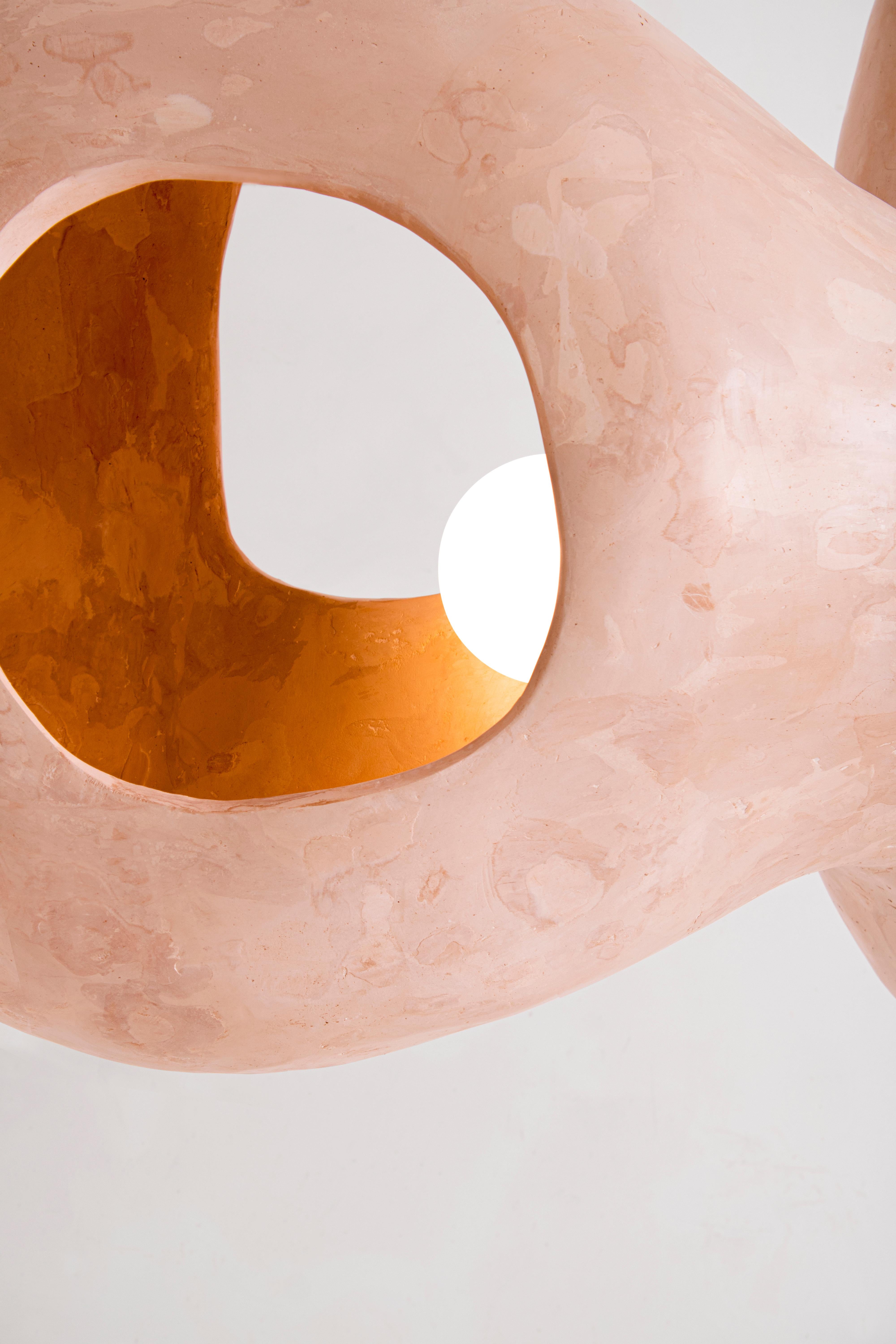 Organic Modern Small Contemporary Chandelier, Sculptural Lamp, Collectible Design 