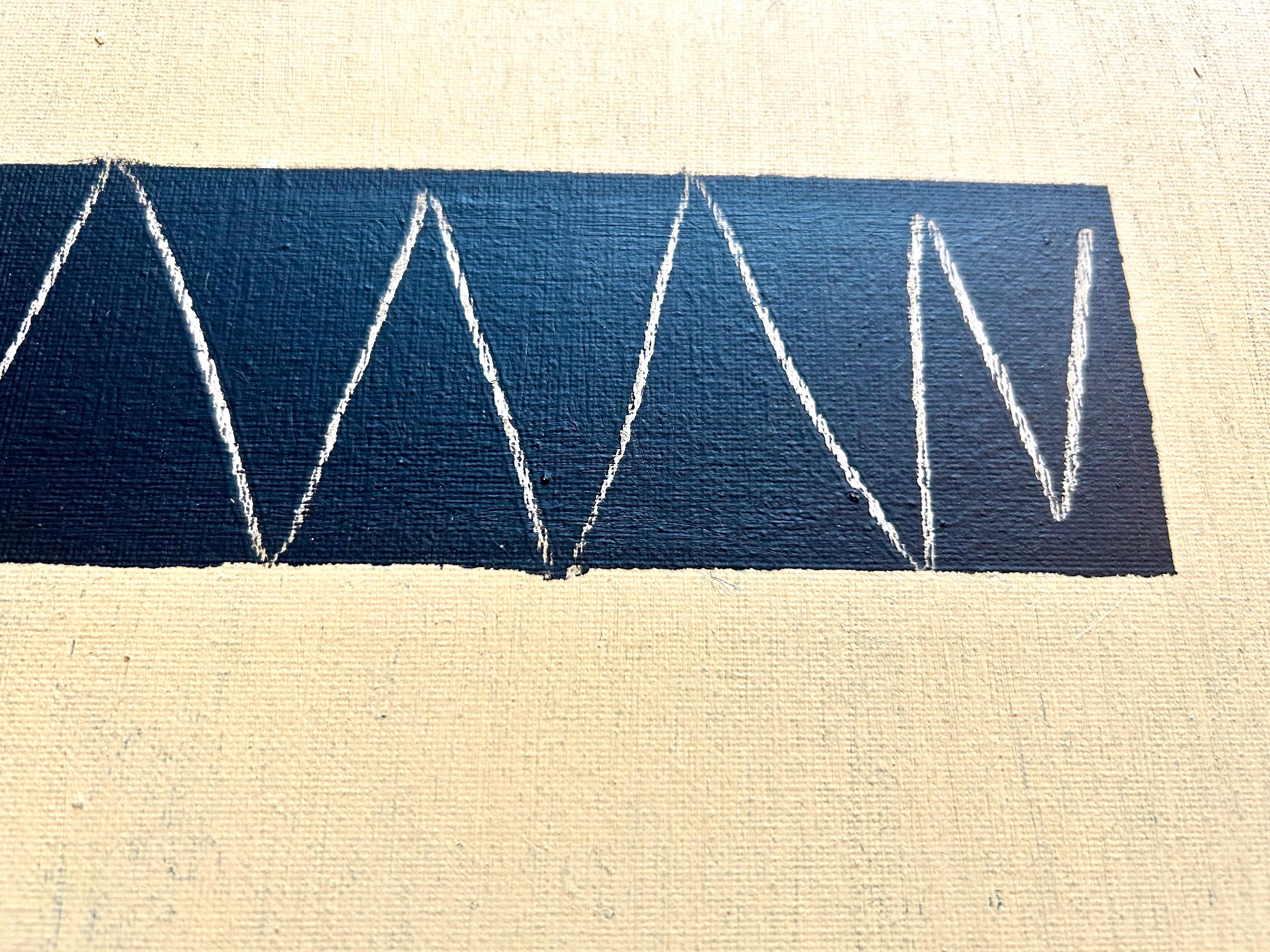 Opere d'arte originali.
Dipinto a mano con linea a zig zag intagliata.
Olio su tela, con cornice in legno sottile.
Vincent Vincent esplora il continuum arte + design della teoria del colore, della forma, dello spazio e della texture.
Nato e