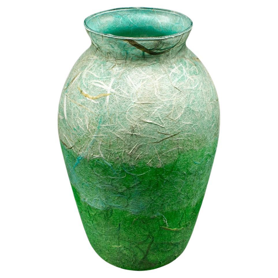 Small Contemporary Posy Jar, English, Art Glass, Baluster Urn, Flower Vase