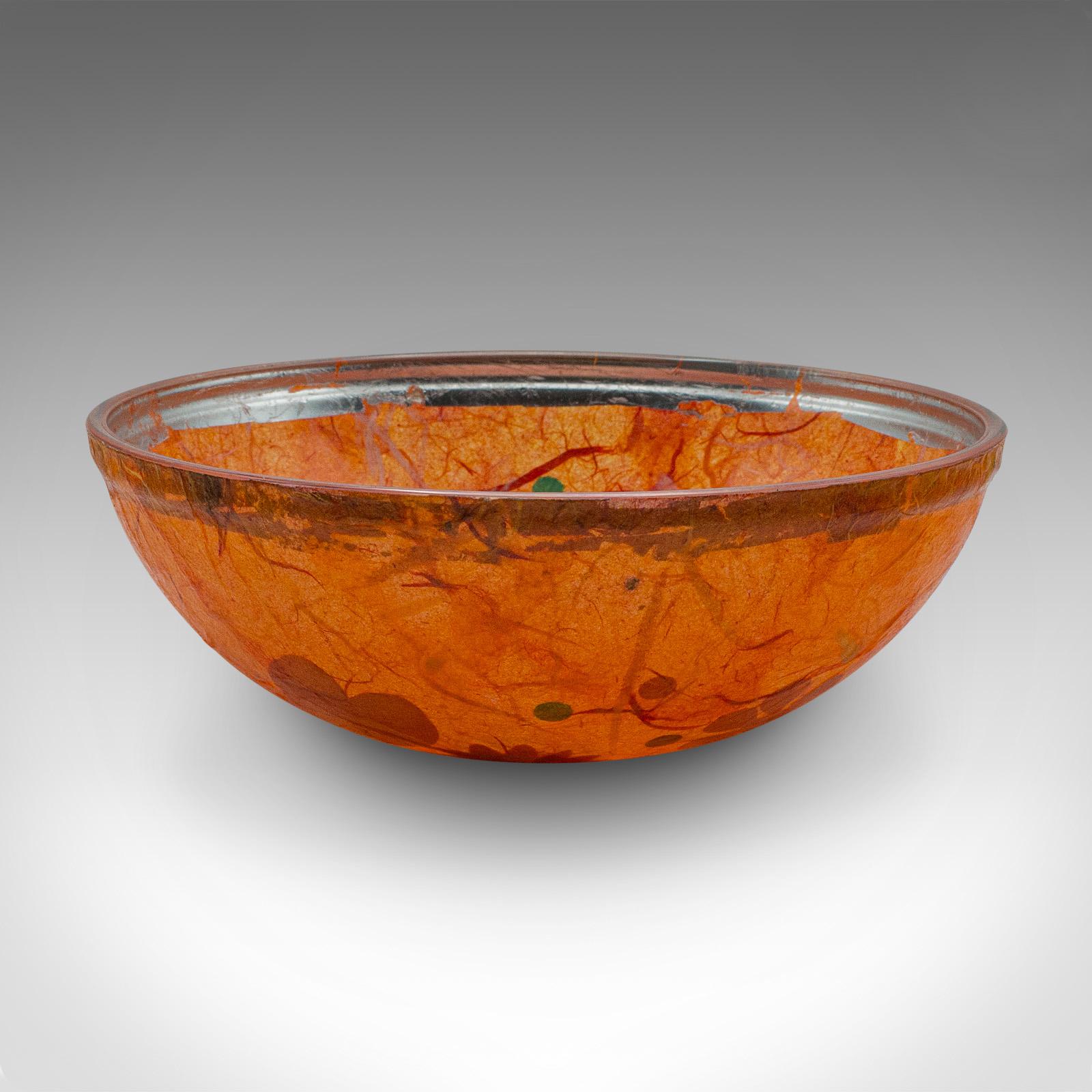 Small Contemporary Pot Pourri Dish, English, Art Glass, Decorative Fruit Bowl In Good Condition For Sale In Hele, Devon, GB