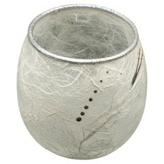 Small Contemporary Tea Light Jar, English, Art Glass, Candle Votive, Posy Vase