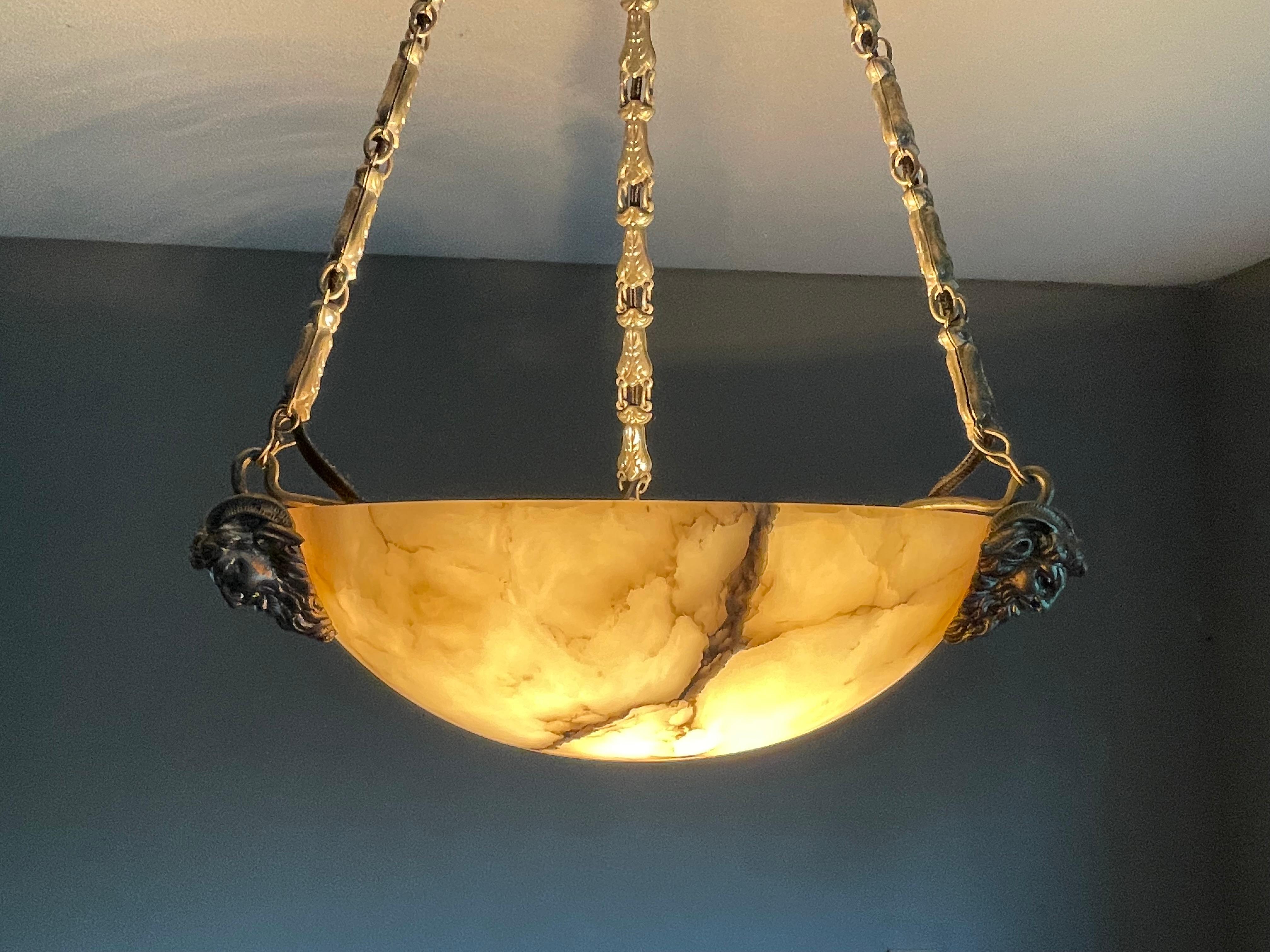 All original and great looking, smallest alabaster chandelier that will never fail to impress.

If you are looking for a unique pendant to grace your hallway or any other small room or space that can do with a quality and style upgrade then this