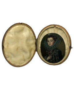 Petit portrait en cuivre d'Isabel Borbón