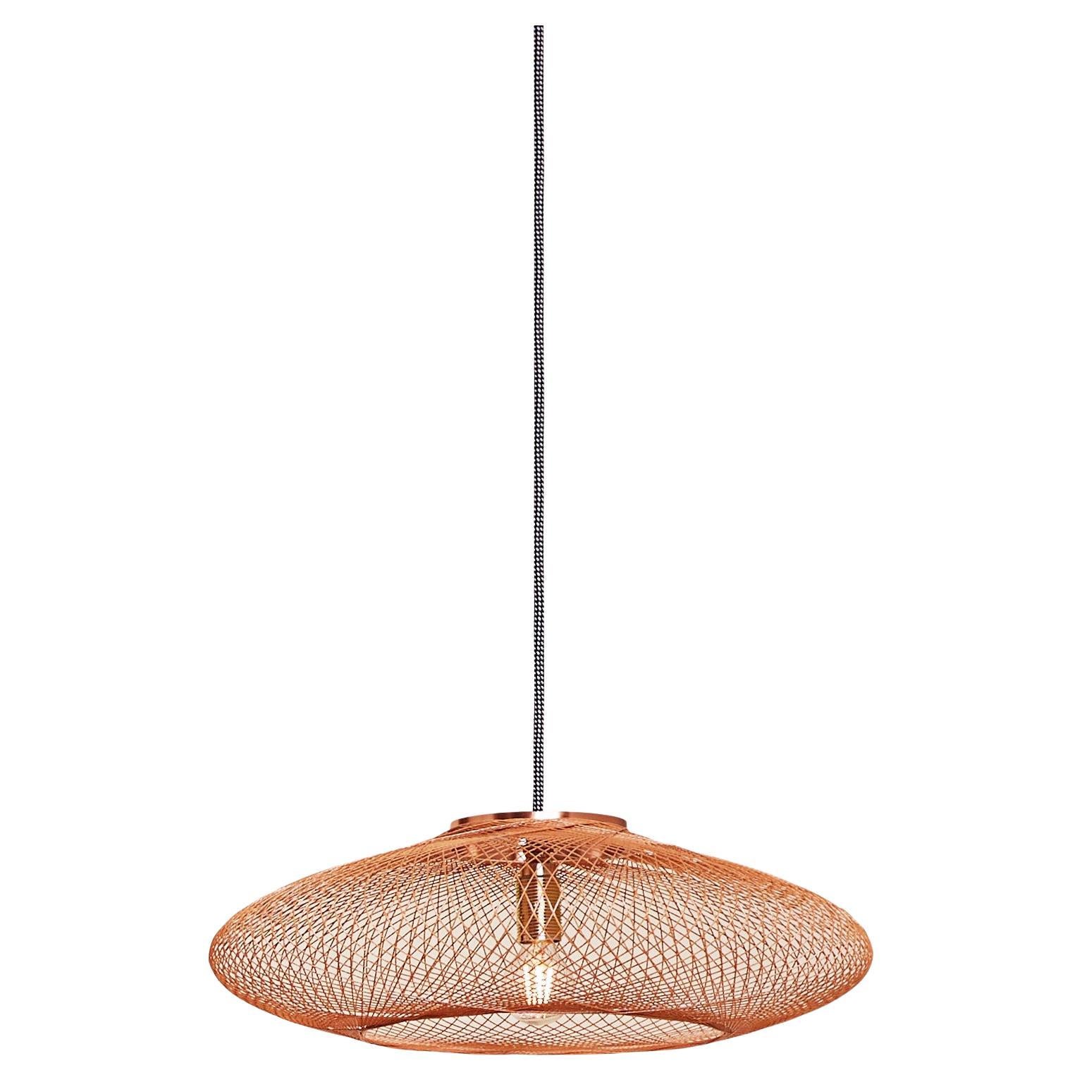 Small Copper UFO Pendant Lamp by Atelier Robotiq