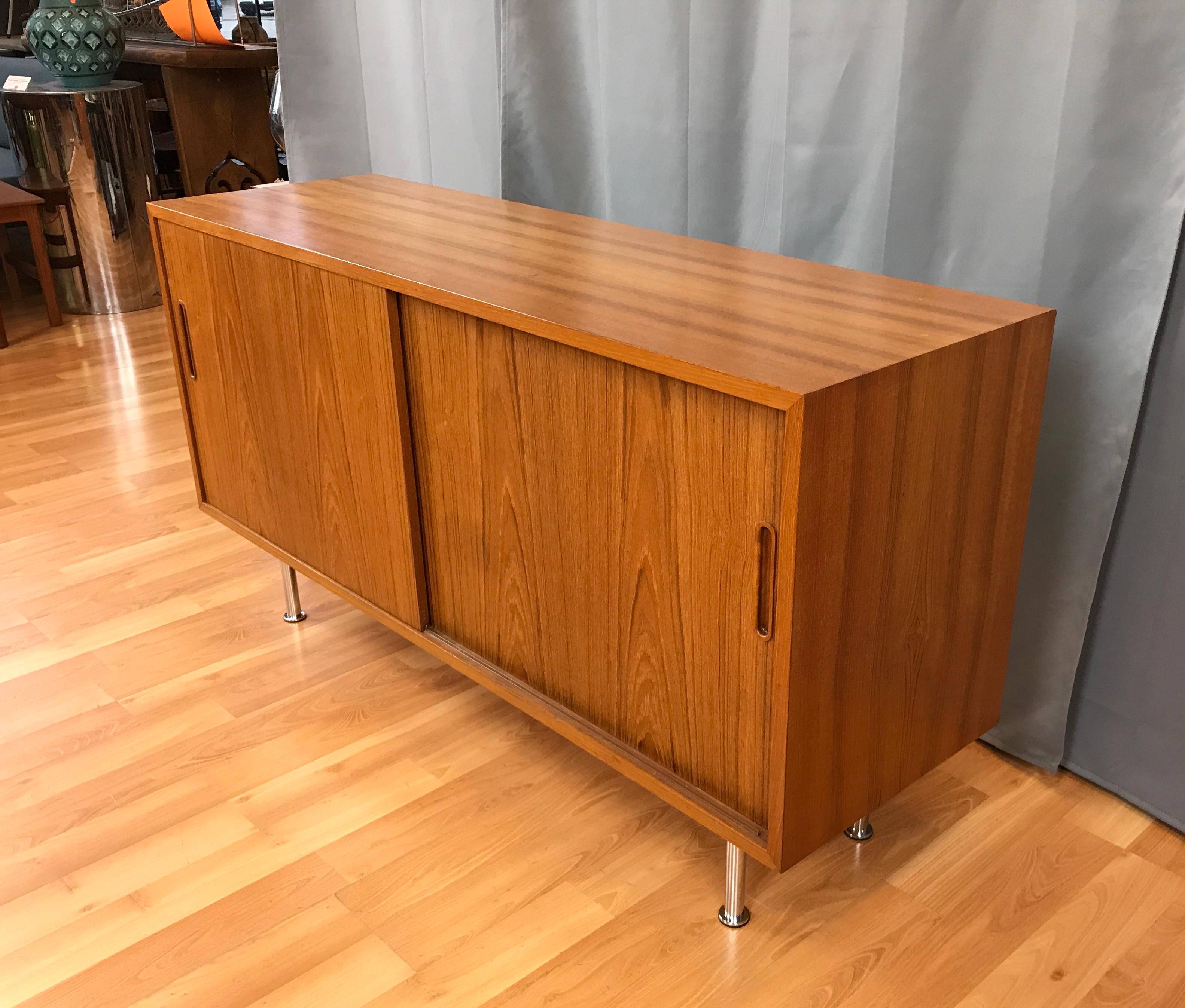 Danish Small Credenza or Sideboard in Teak by Paul Hundevad