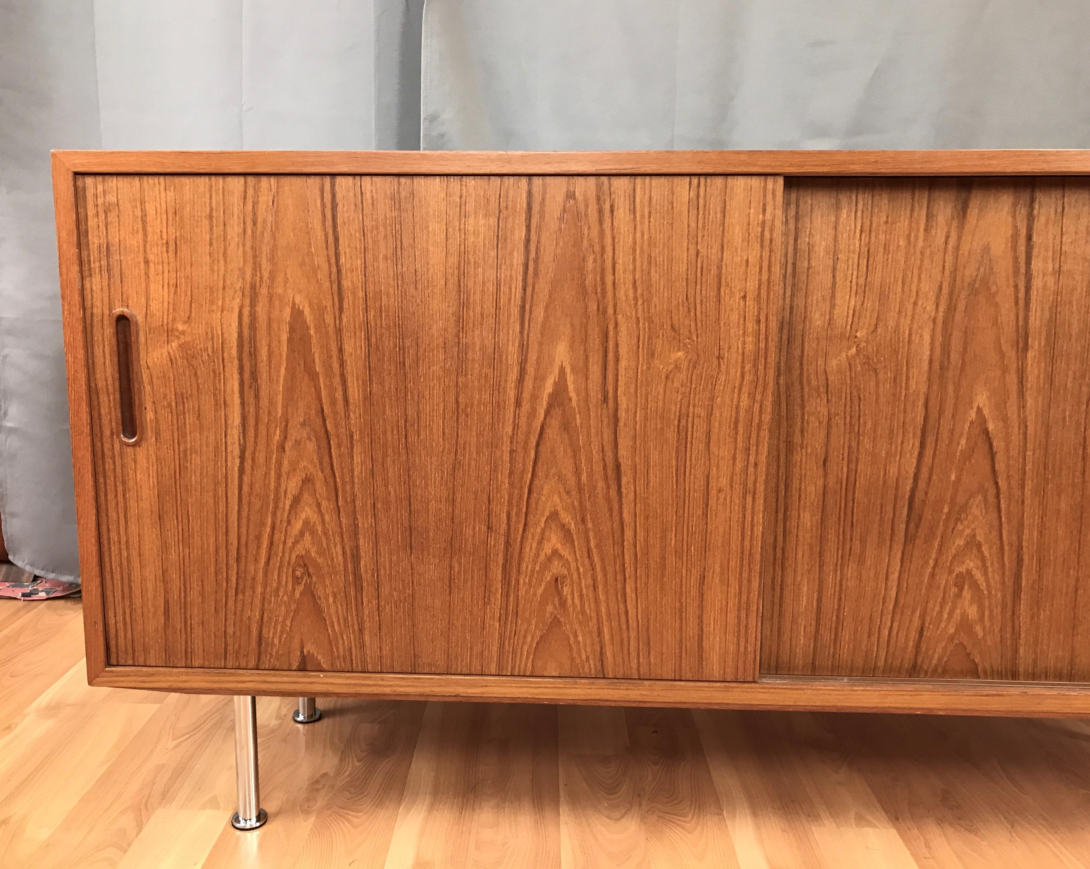 Beech Small Credenza or Sideboard in Teak by Paul Hundevad