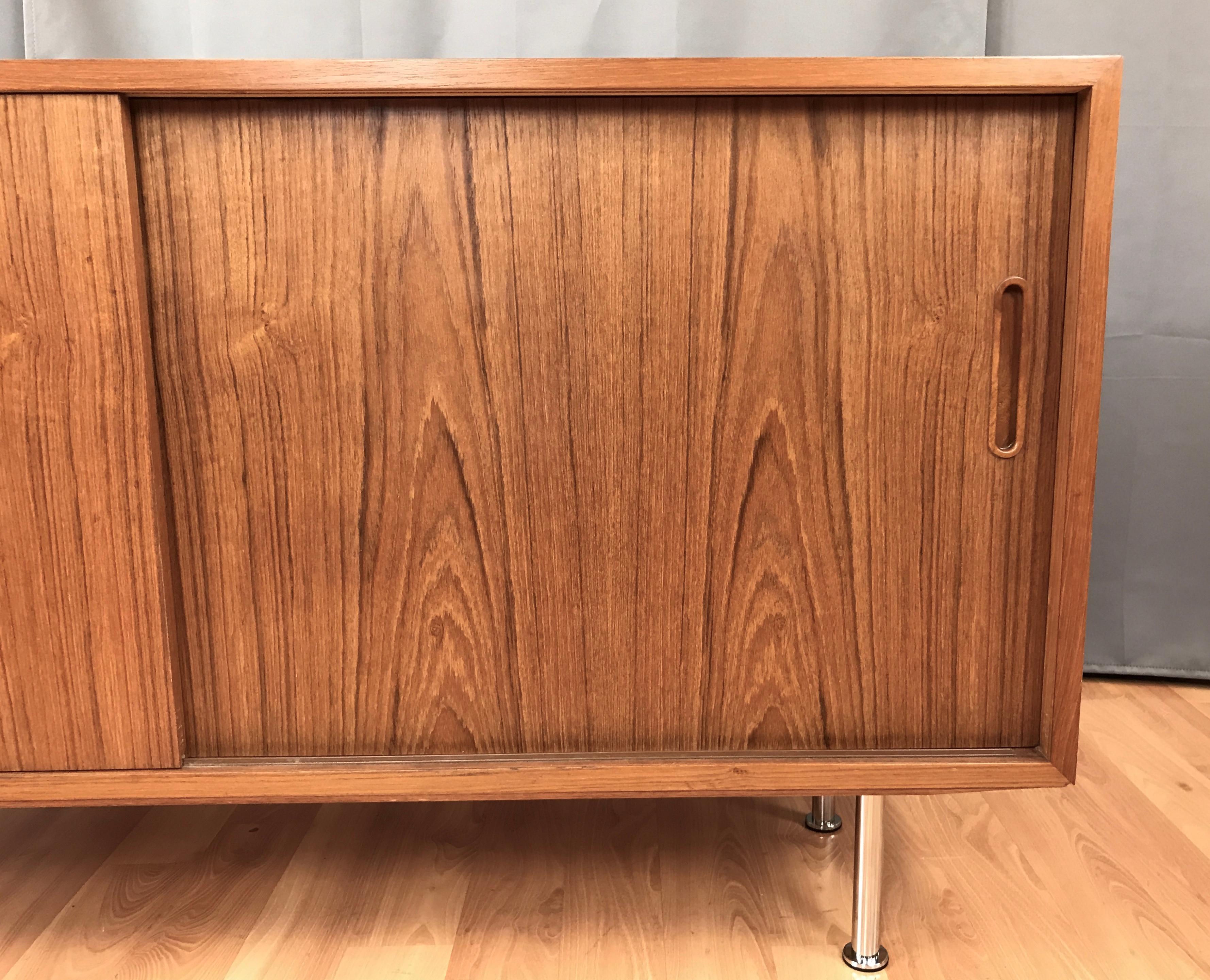 Small Credenza or Sideboard in Teak by Paul Hundevad 1
