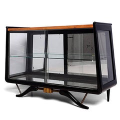 Small Credenza with Glass Doors Attributed to Eugenio Escudero