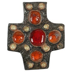 Small Cross Crucifix Pottery Perignem Amphora Style