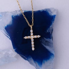 Small Cross Diamond Necklace