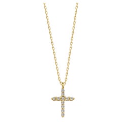 Small Cross Diamond Necklace
