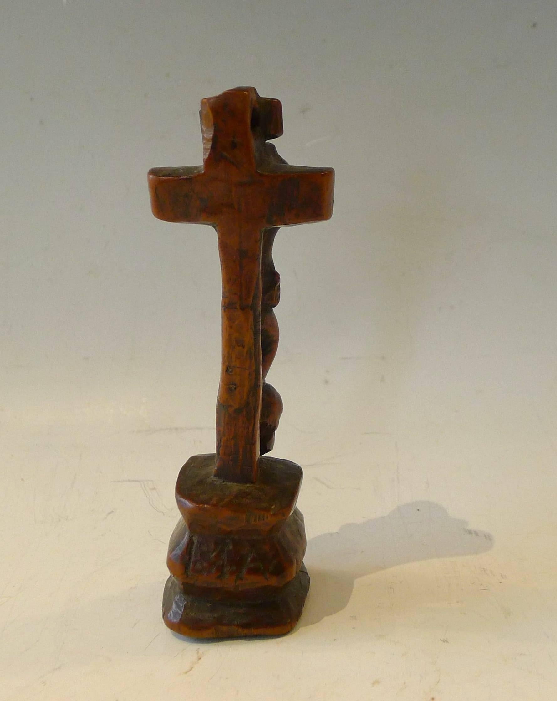 French Small Cross of the Crucifixion, End of 18th Century For Sale