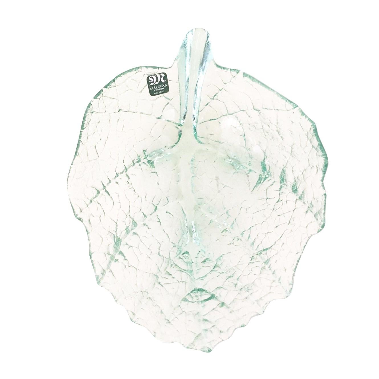 Petit bol en cristal de Mats Jonasson pour Maleras, Suède en vente