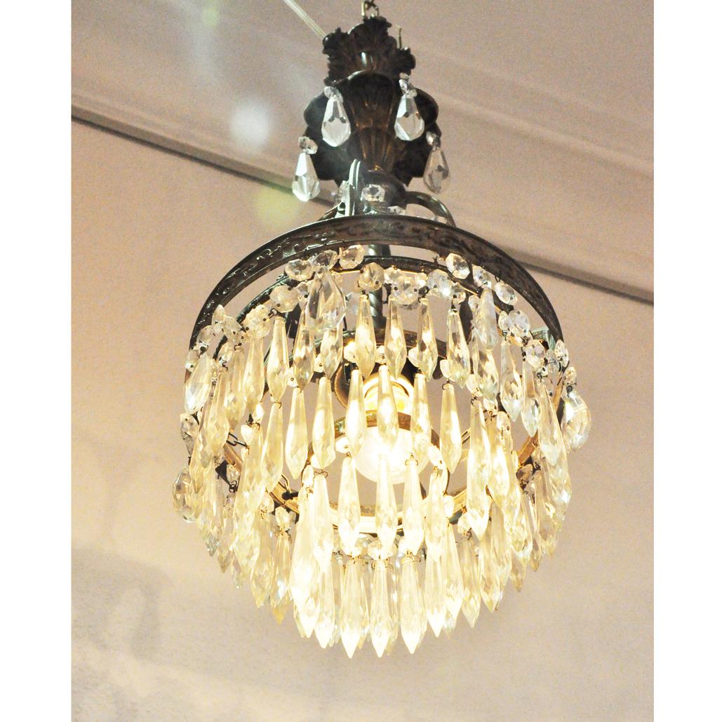 Small Crystal Chandelier with Cast Body 2