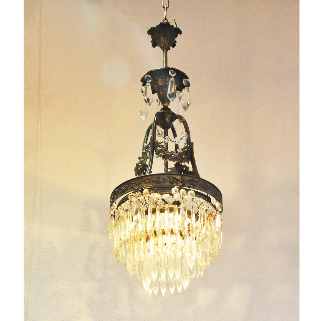 Small Crystal Chandelier with Cast Body 3