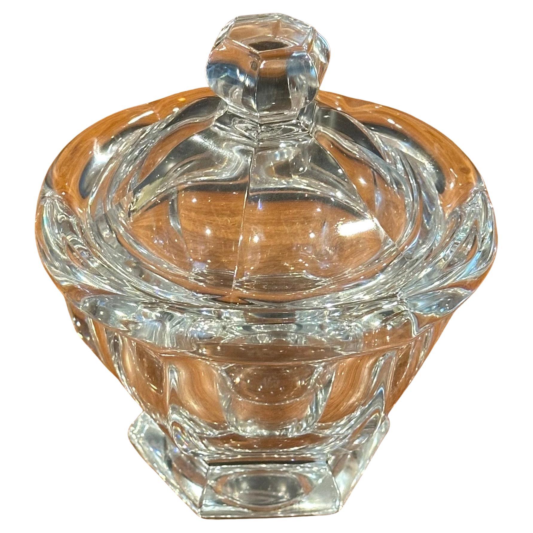 Bombonera pequeña con tapa de cristal de Baccarat