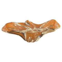 Skulpturale Schale / Candy Dish aus Kristall in Freiform von Baccarat