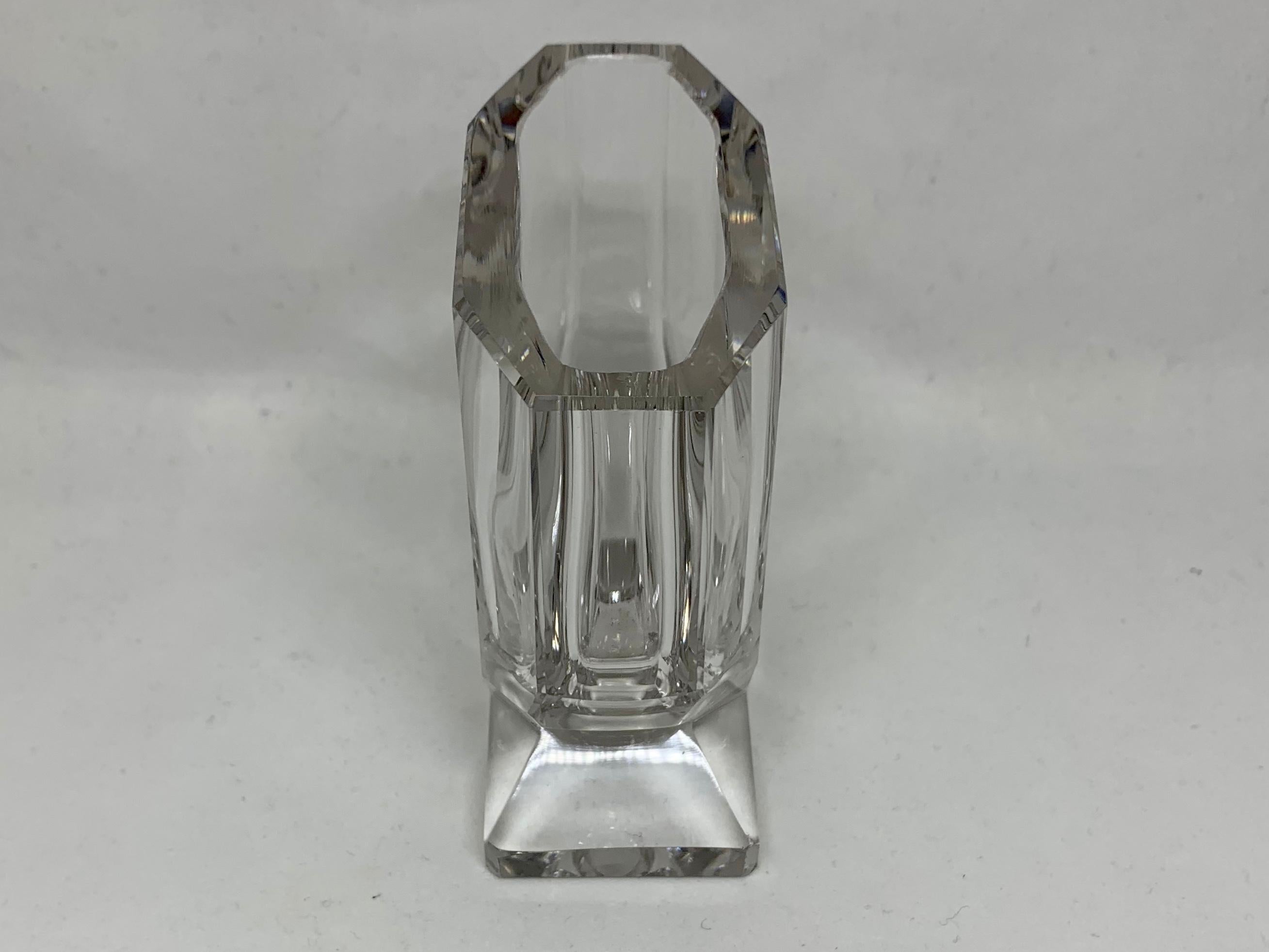 Mid-20th Century Small Crystal Vase