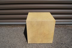Small Burlwood Cube Side Table by Edward Wormley for Dunbar