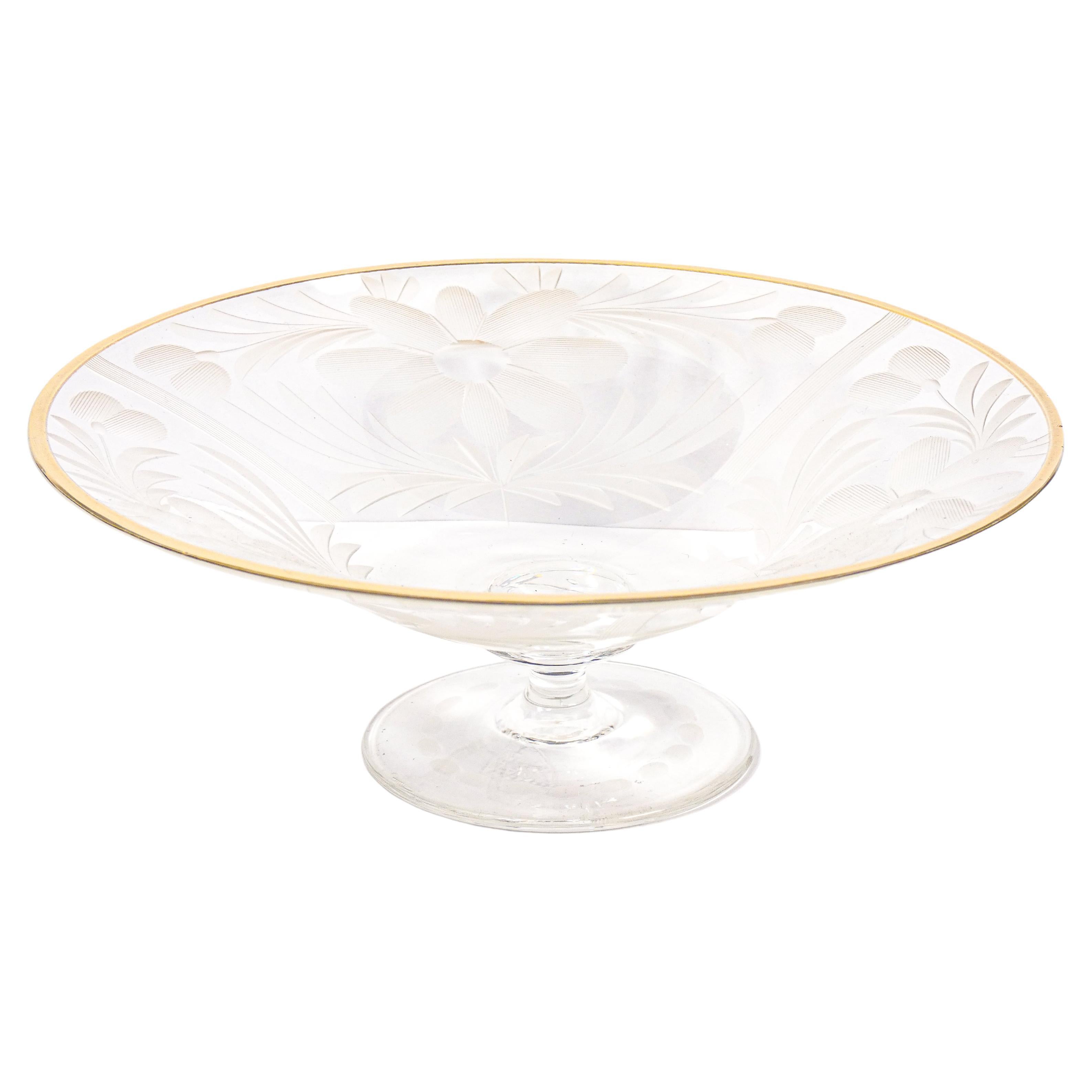 Small Cup in Engraved and Gilded Crystal, Daum Nancy, France, 1894 For Sale