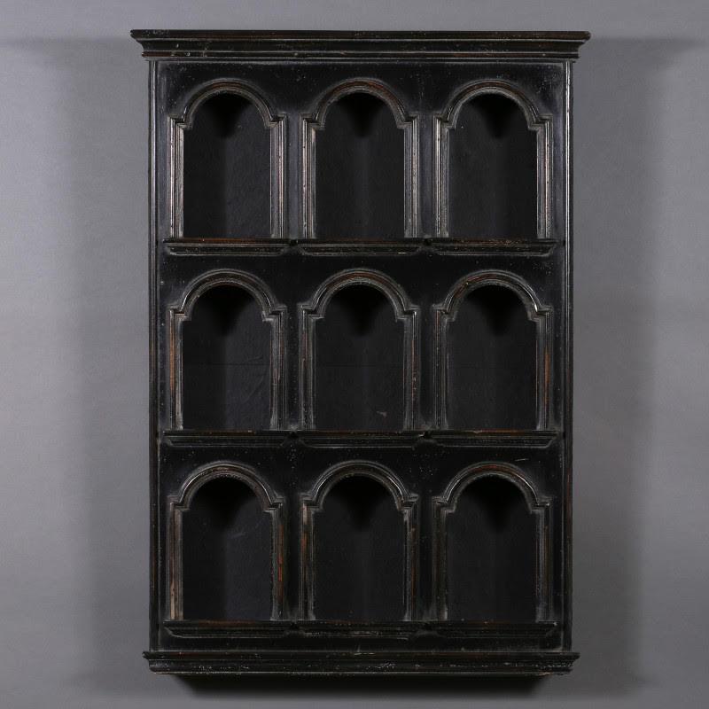 French Small Curiosity Wall Cabinet or Small Library, 20th Century.