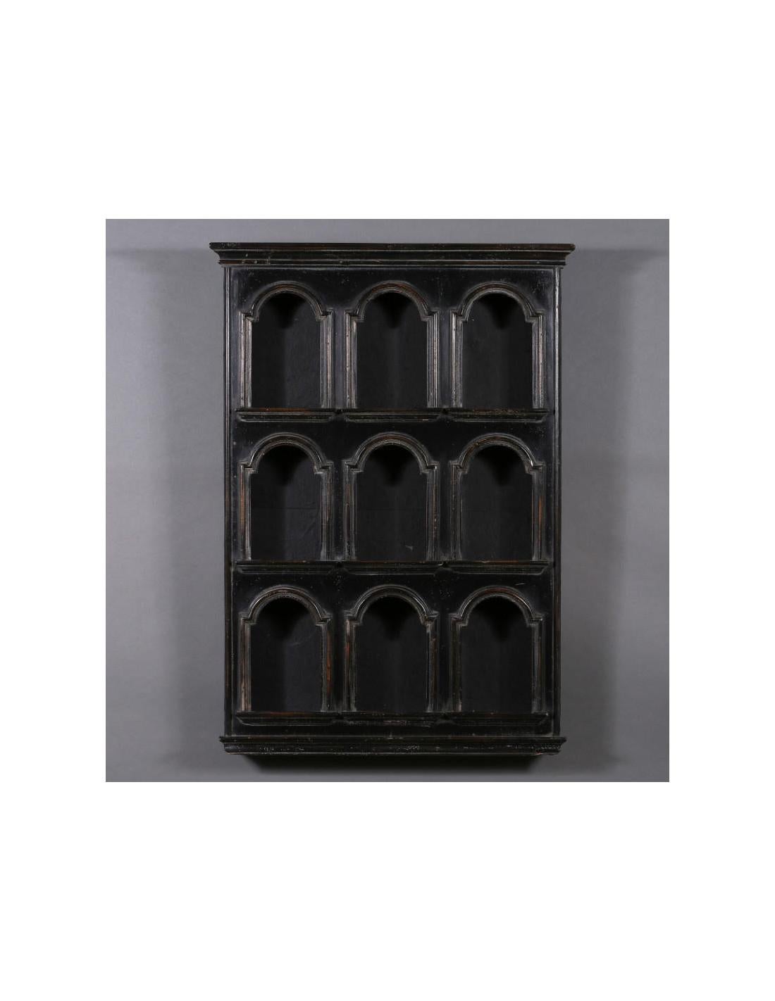 French Small Curiosity Wall Cabinet or Small Library, 20th Century.
