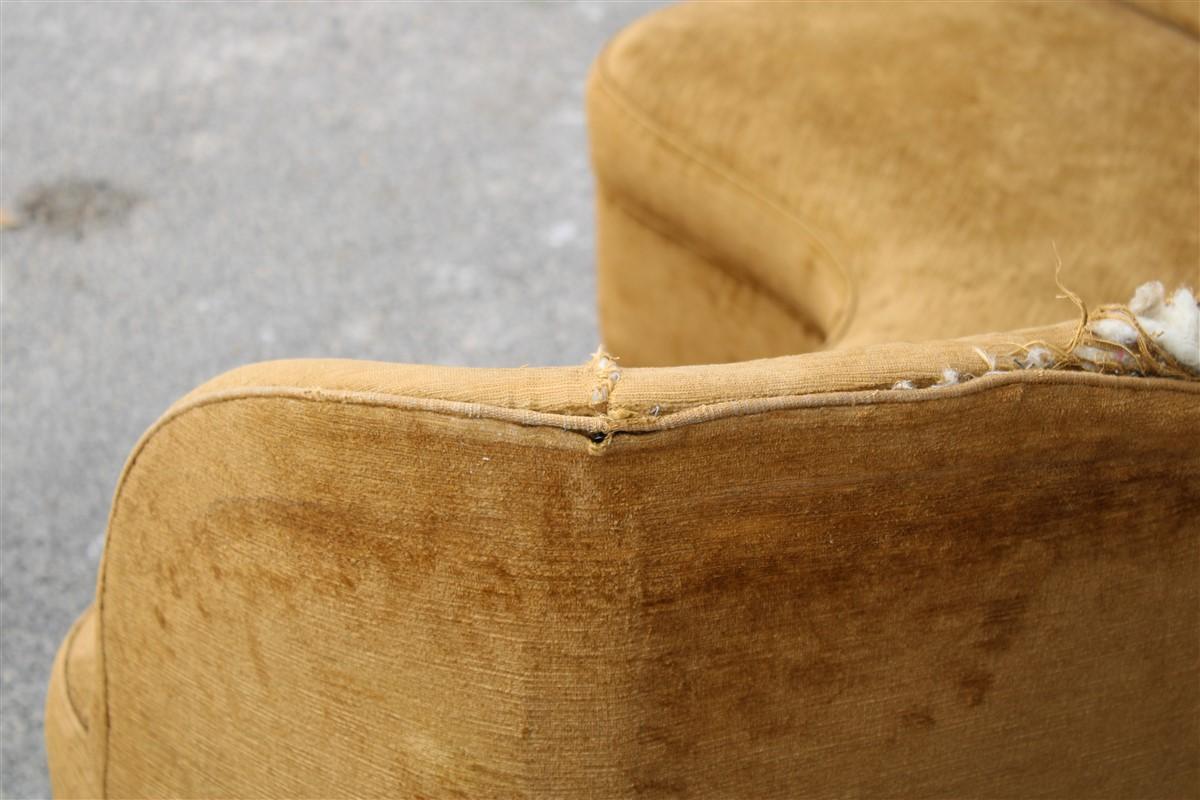 Small Curved Boomerang Sofa Cesare Lacca 1950s Italian Design 5