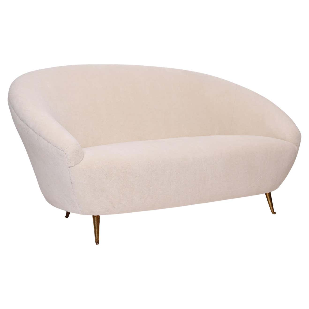 Small Curved Ico Parisi Sofa circa 1950 Italy at 1stDibs