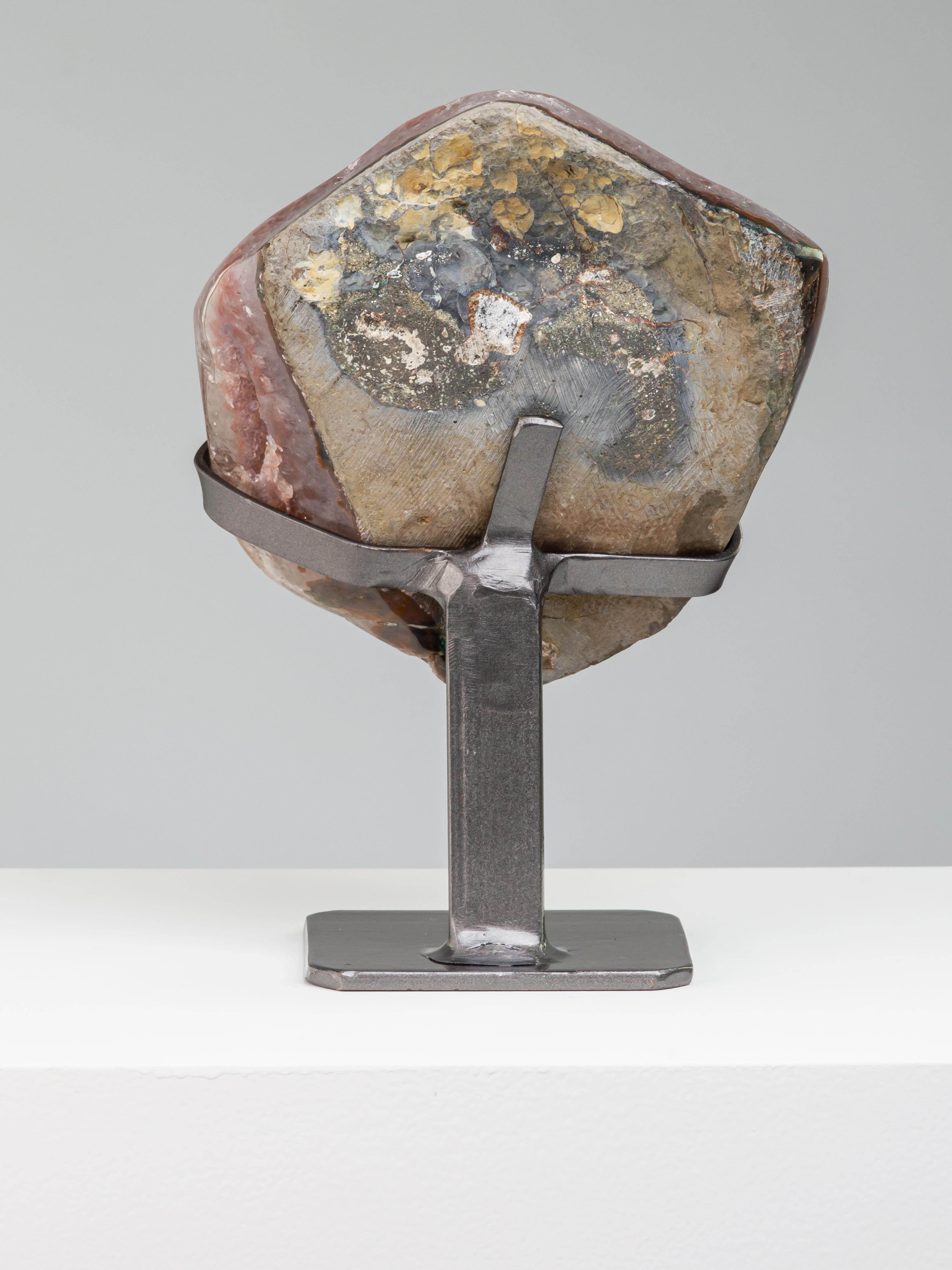 Geode agatizzato di piccolo taglio con interno di zucchero filato In condizioni ottime in vendita a London, GB