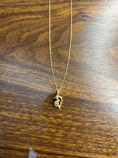 Small Dainty Minimalistic Dolphin 14K Yellow Gold Animal Chain Pendant Necklace