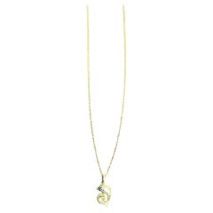 Kleine Dainty Minimalistische Delphin 14K Gelbgold Tierkette Anhänger Halskette