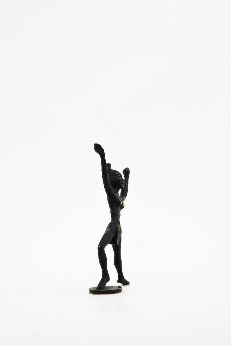 Small Dancing African Women Figurine by Richard Rohac, Vienna, Around ...