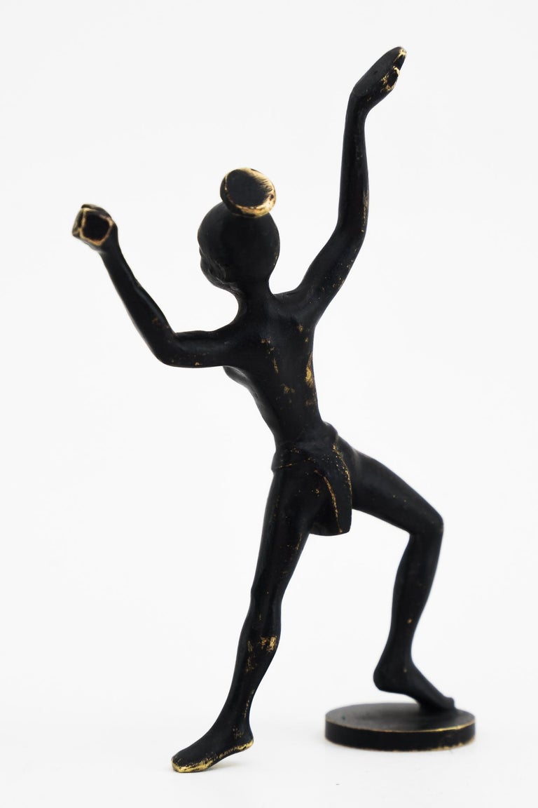 Small Dancing African Women Figurine by Richard Rohac, Vienna, Around ...