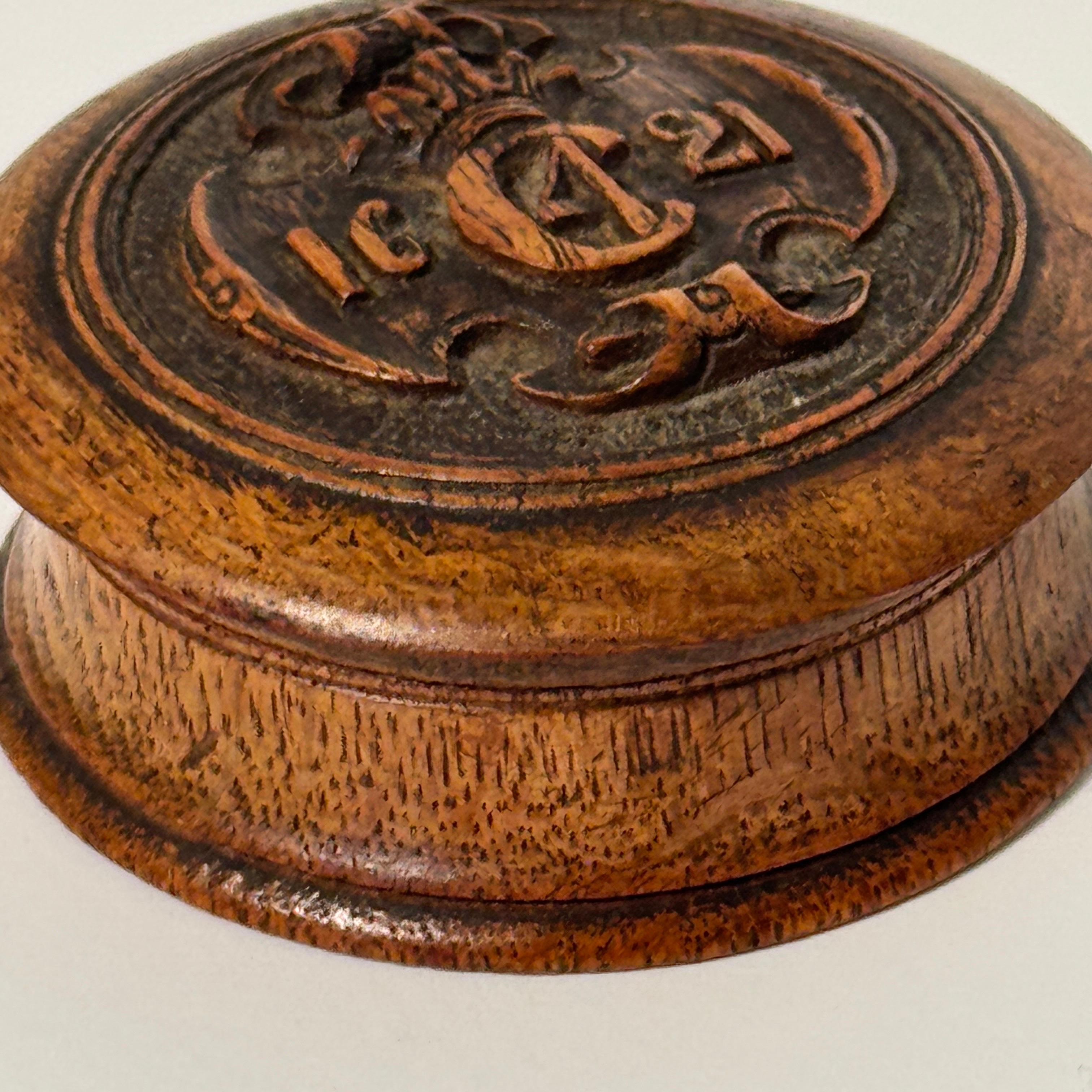 Small Danish 18th Century Pillbox or Snuffbox with King Christian 4th Monogram 2