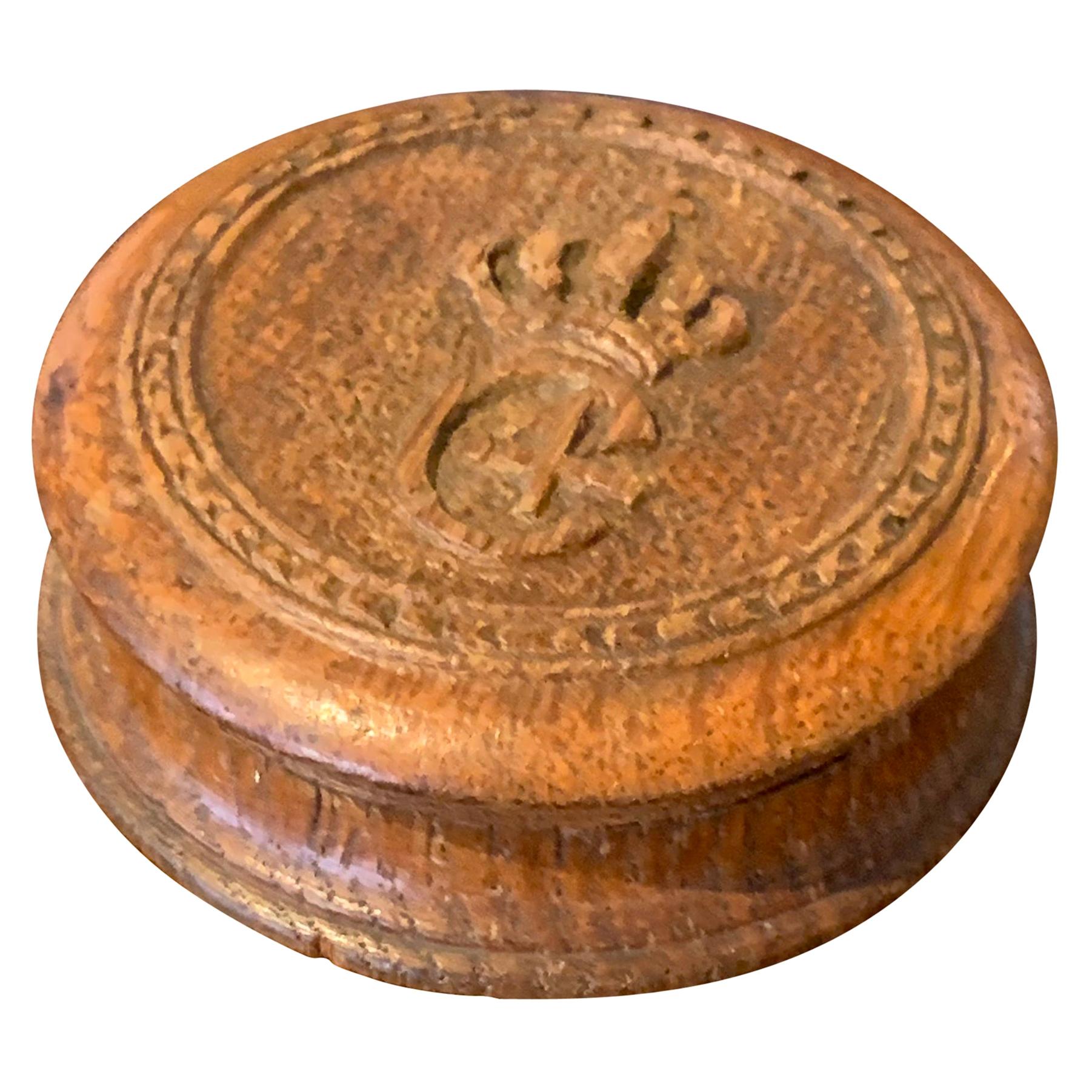 Small Danish 18th Century Pillbox or Snuffbox with King Christian 4th Monogram