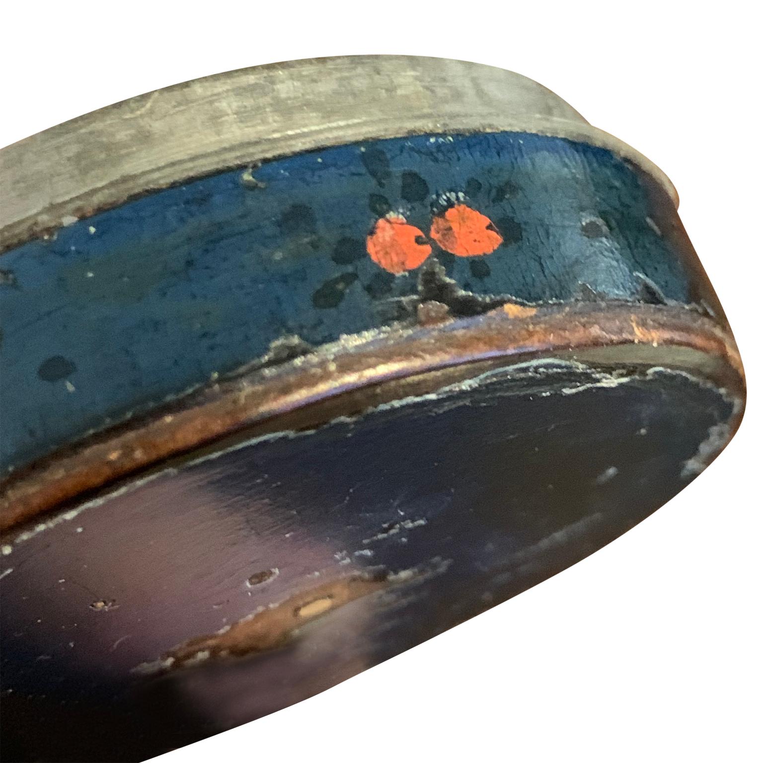 Small Danish 18th Century Pocket Compass with Hot-Air Balloon Decoration 7