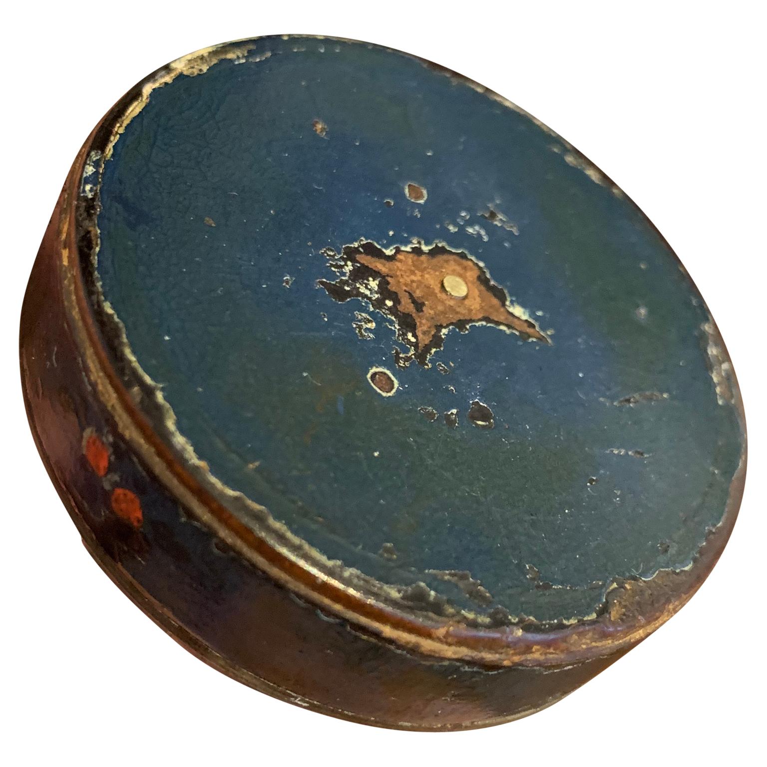 Small Danish 18th Century Pocket Compass with Hot-Air Balloon Decoration 10