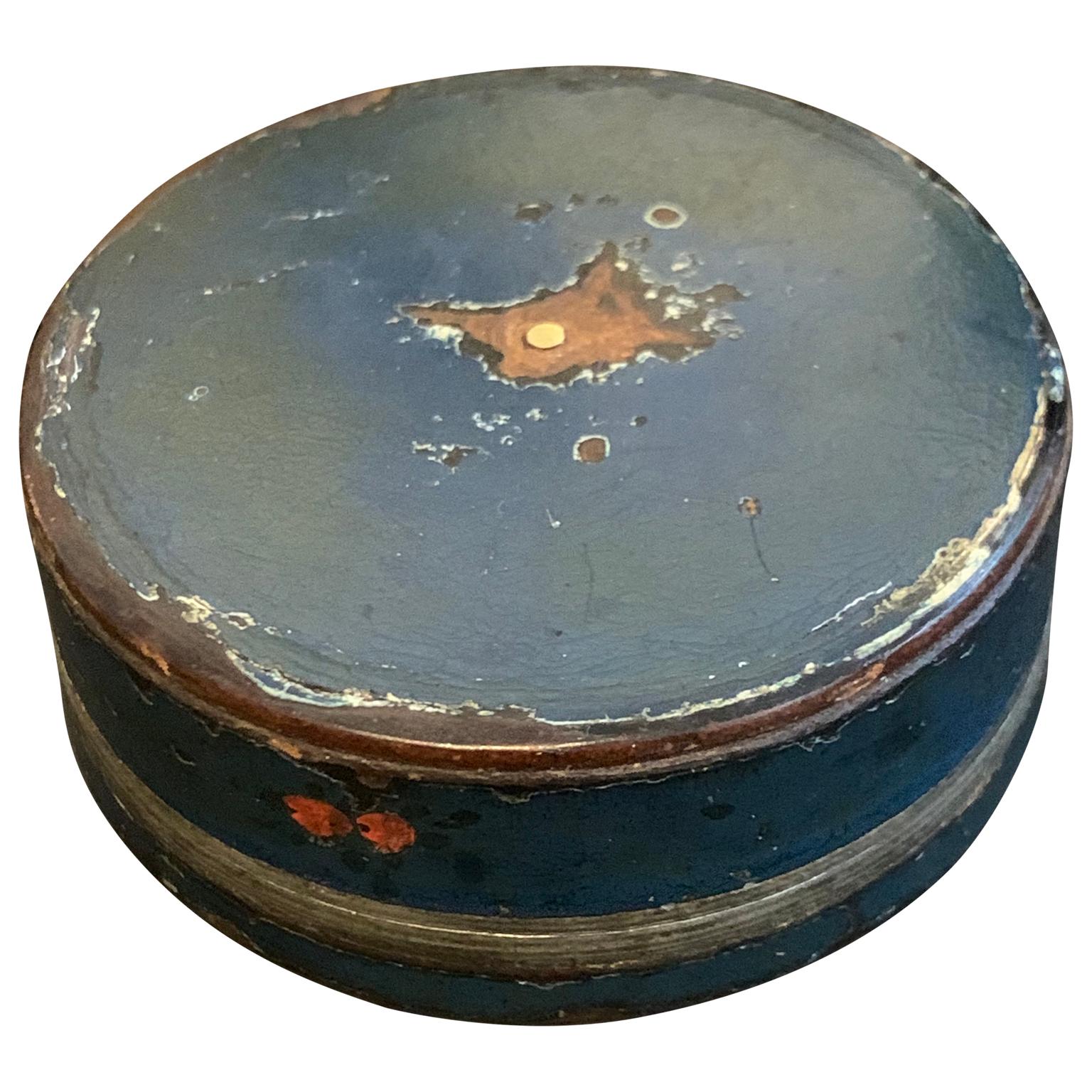 Small Danish 18th Century Pocket Compass with Hot-Air Balloon Decoration 2