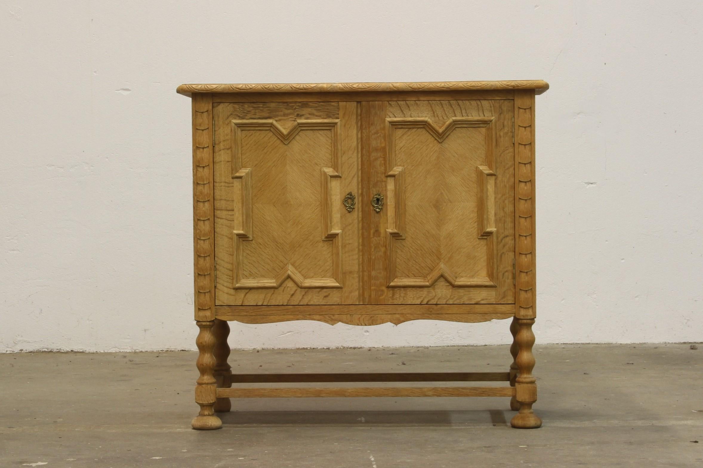 Small Danish Brutalist 1960s Cabinet, Style of Henning Kjærnulf Design 10