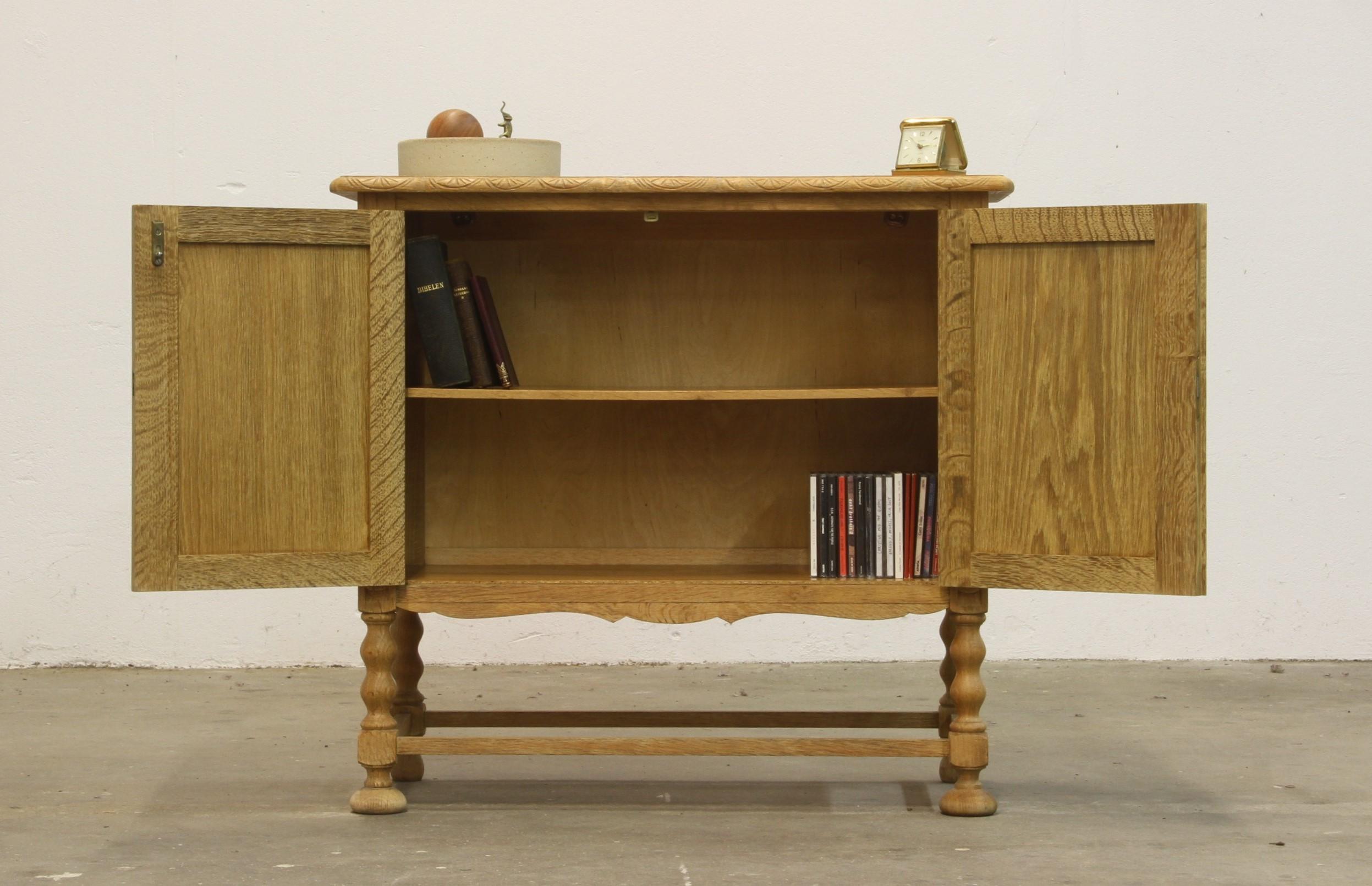 Mid-20th Century Small Danish Brutalist 1960s Cabinet, Style of Henning Kjærnulf Design