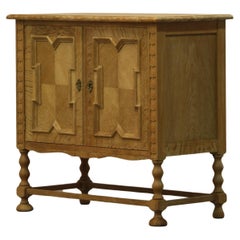 Small Danish Brutalist 1960s Cabinet, Style of Henning Kjærnulf Design