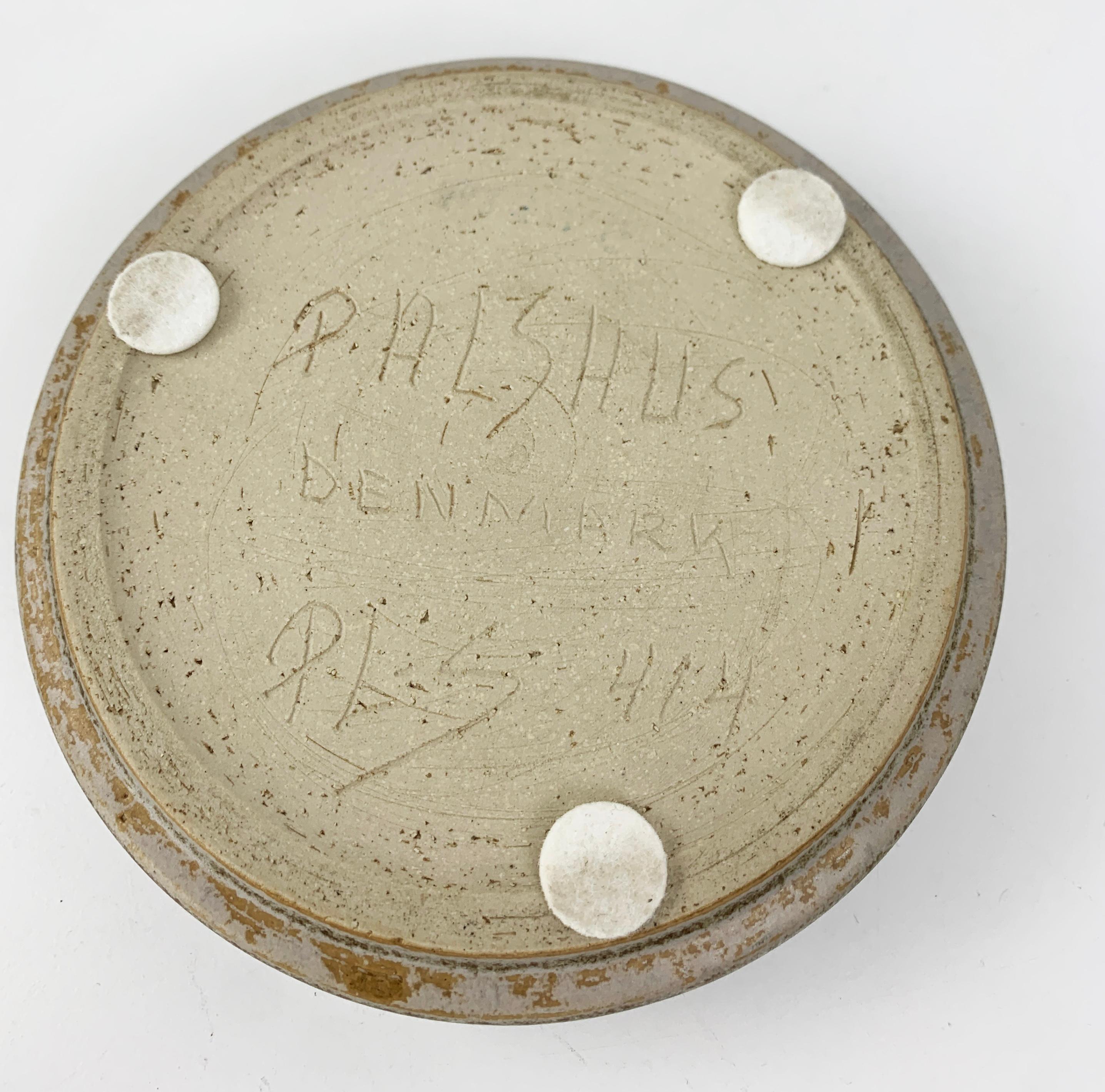 Small danish Ceramic Dish Bowl Palshus Denmark Per & Annelise Linnemann-Schmidt For Sale 2