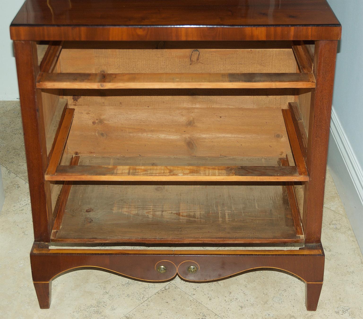 Inlay Small Empire Chest of Drawers in Cuban Mahogany, Denmark, circa 1810 For Sale