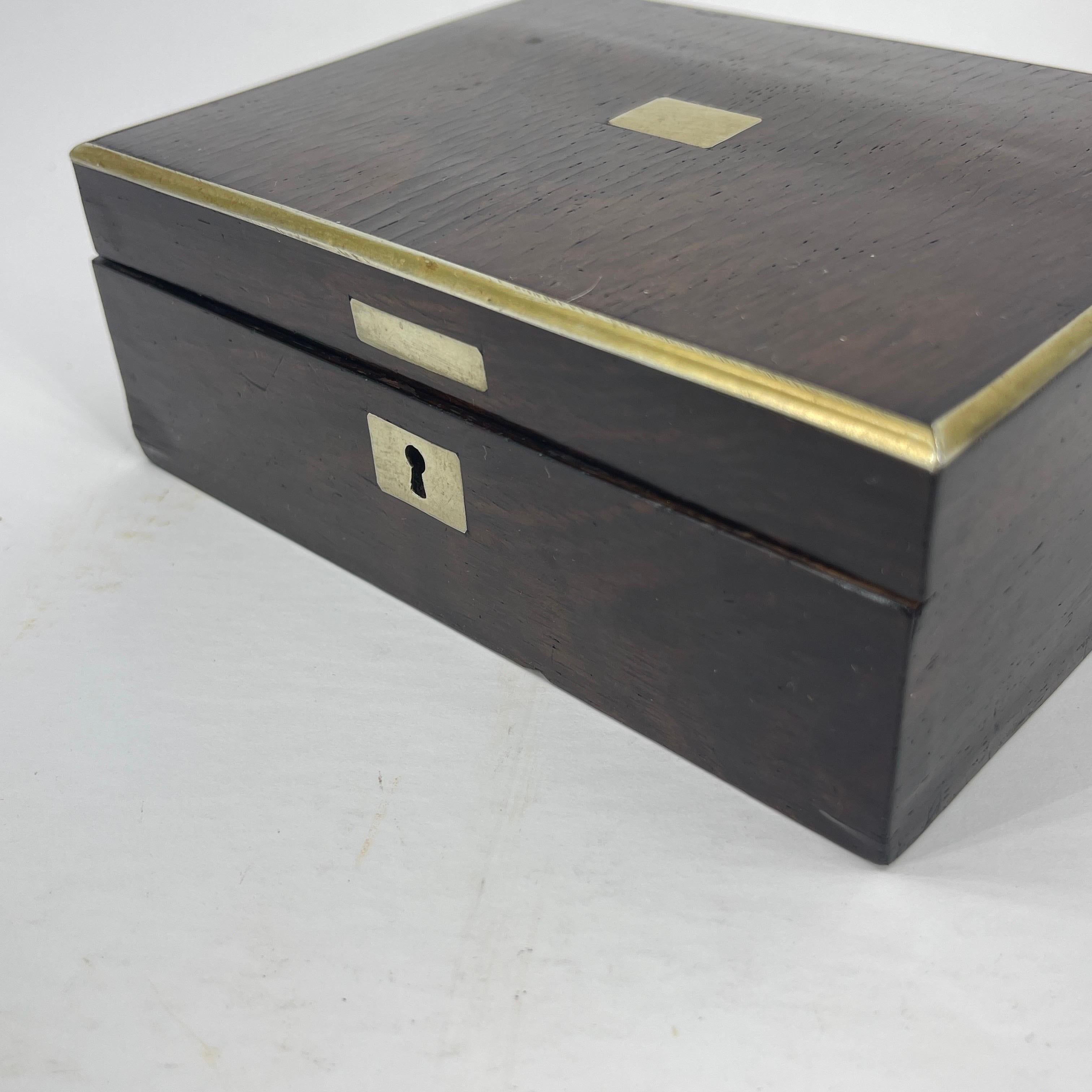 Small Danish Empire Veneered and Brass Trinket Box, Circa 1825 For Sale 12