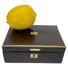 Small Danish Empire Veneered and Brass Trinket Box, Circa 1825