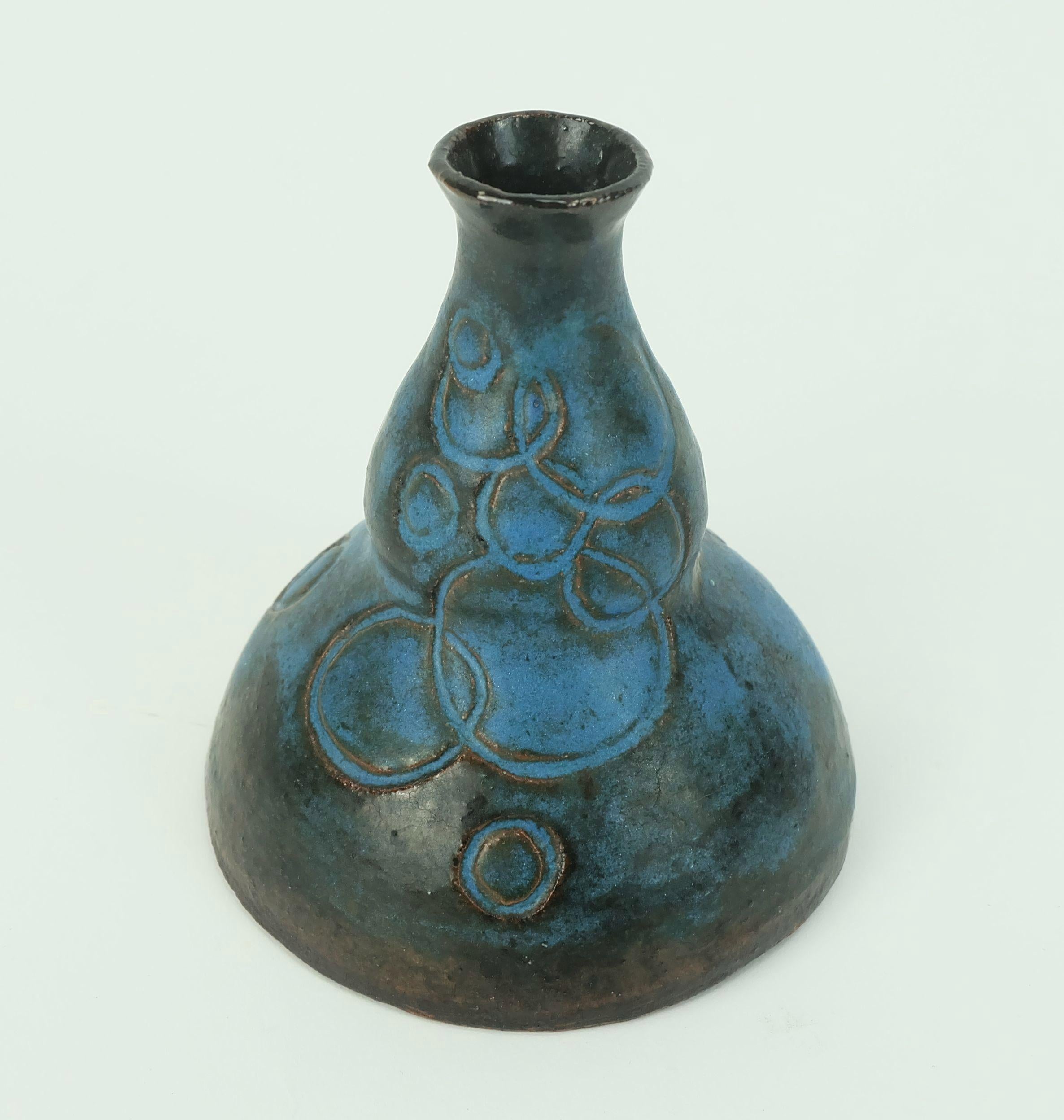 Danese piccolo vaso danese moderno in ceramica Conny Walther Studio Pottery Danimarca anni '60 in vendita