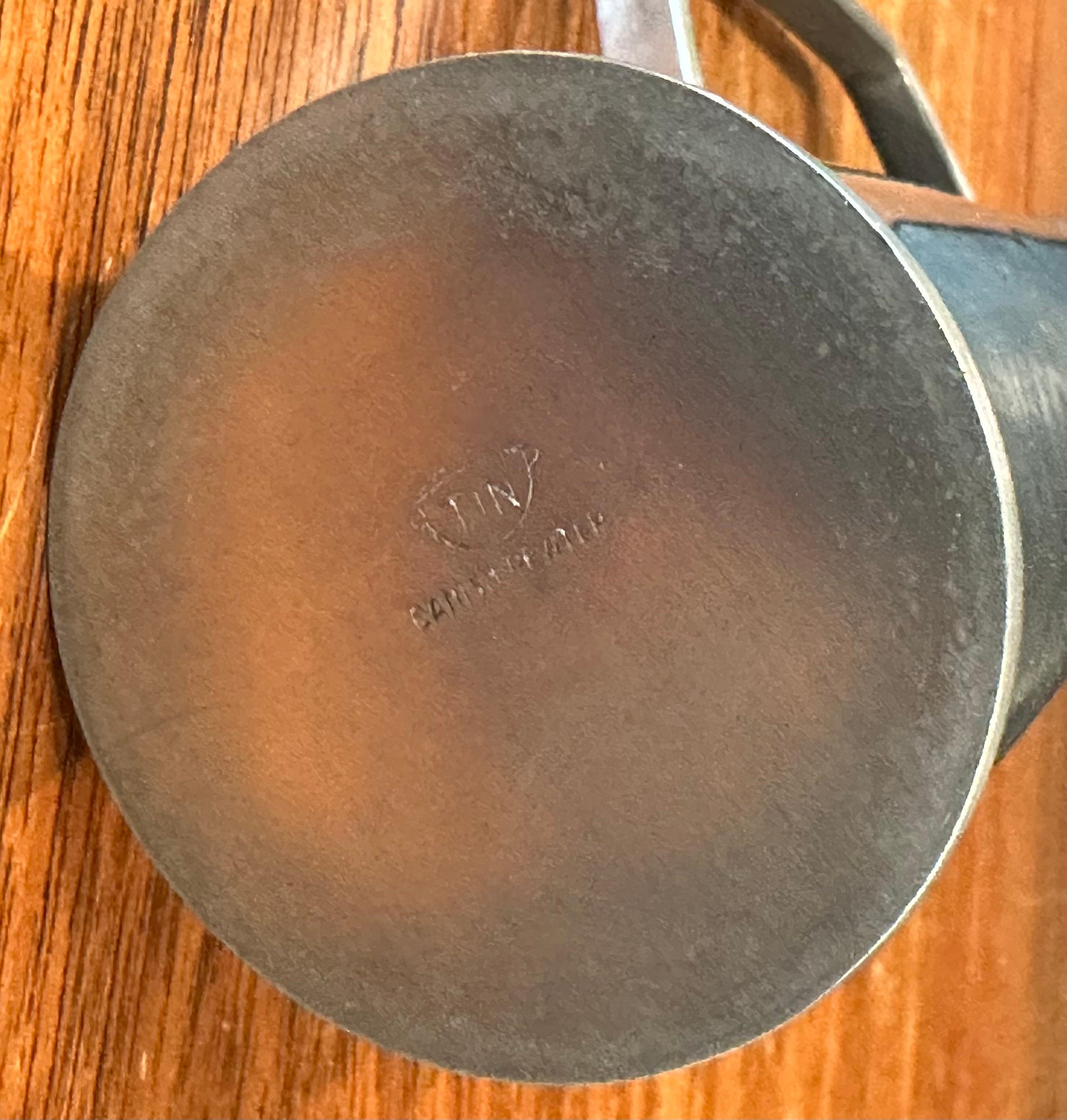 Small Danish Modern Pewter Ewer / Pitcher For Sale 7