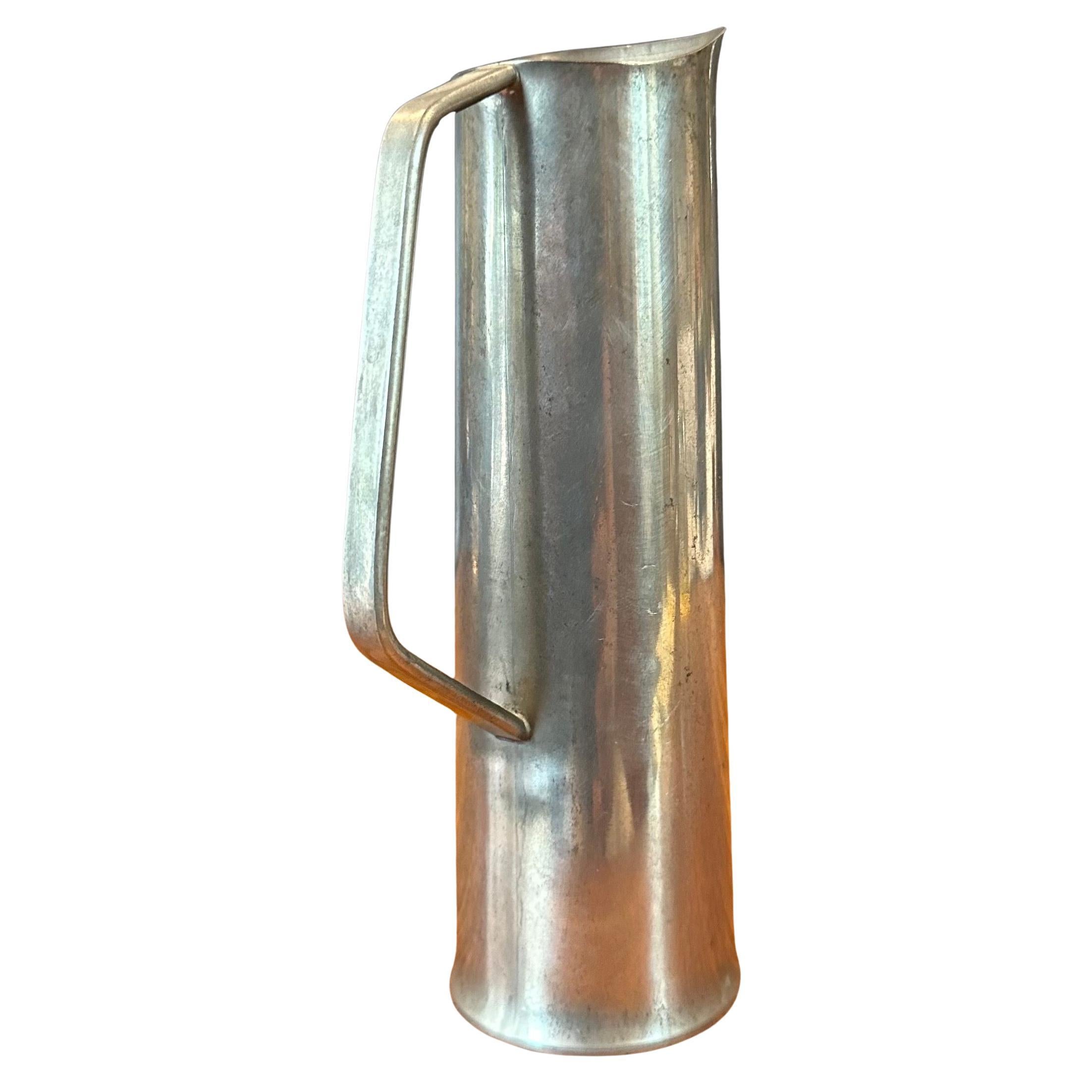 Small Danish Modern Pewter Ewer / Pitcher For Sale 8